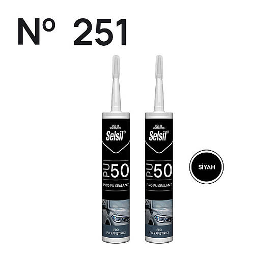 SELSİL PU MASTİK 50 SHORE 280ML (SİYAH) 