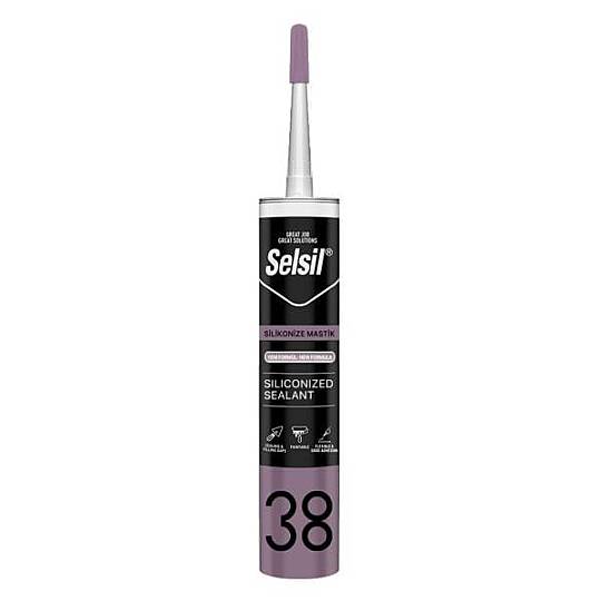 SELSİL SİLİKONİZE MASTİK-500 GR (ANTRASİT GRİ)